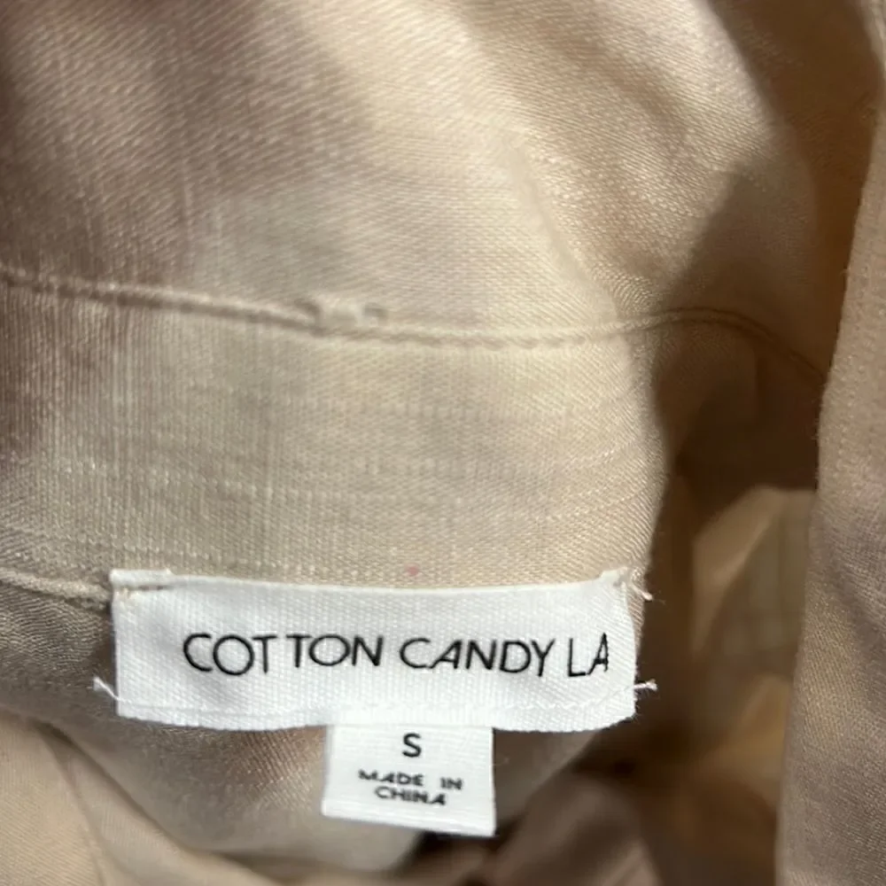 Cotton Candy LA Beige Shirt Dress Small NWT